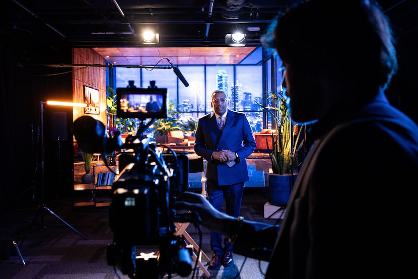 DHD Films Director of Photography Diego Noriega frames Shezad Manjee, the founder and...