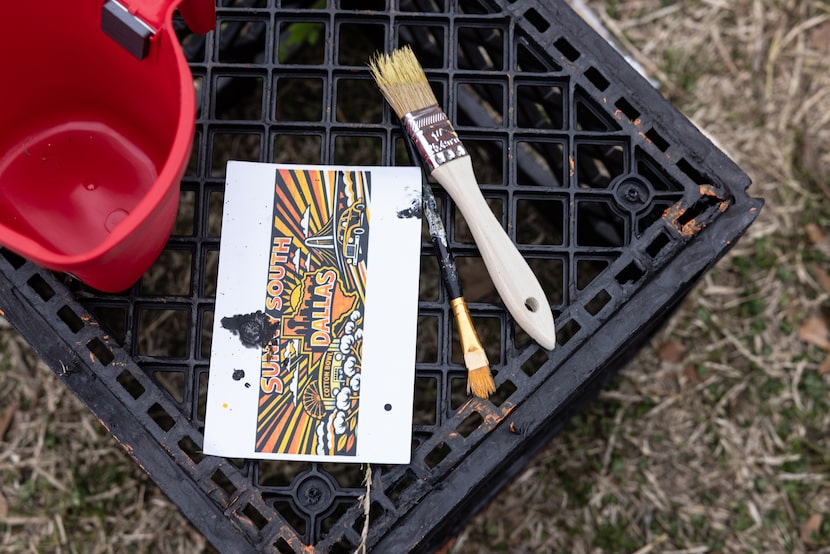 A new mural design by artist Theo Ponchaveli that was painted during MLK Fest on Jan. 17,...