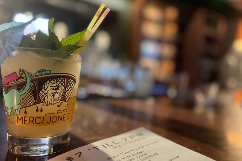 The menu at Merci Jones is drinks only.