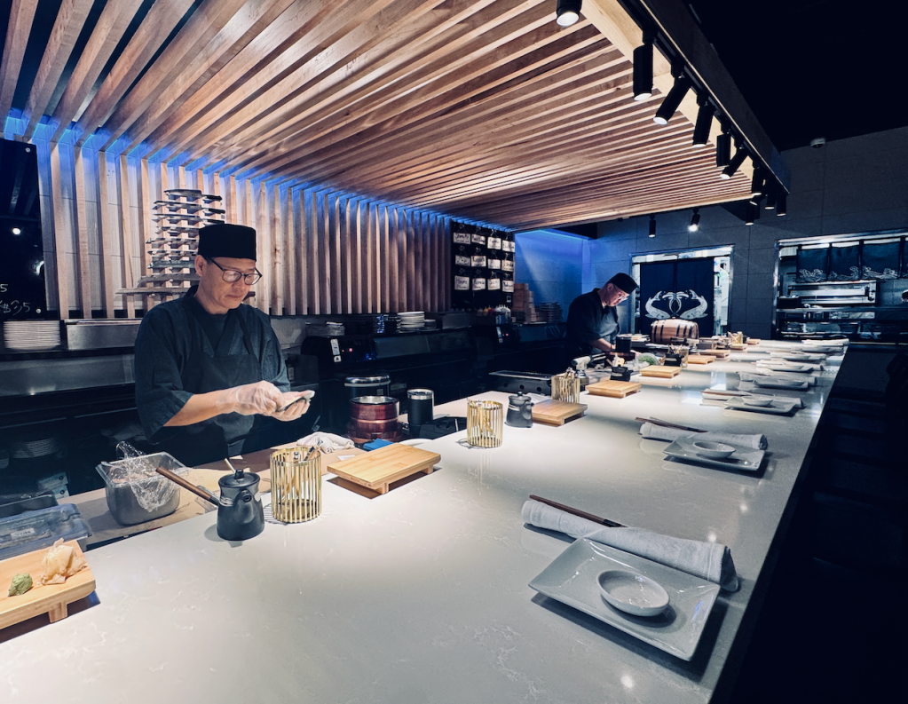 the sushi counter at Mizu has chefs ready to make hand rolls 