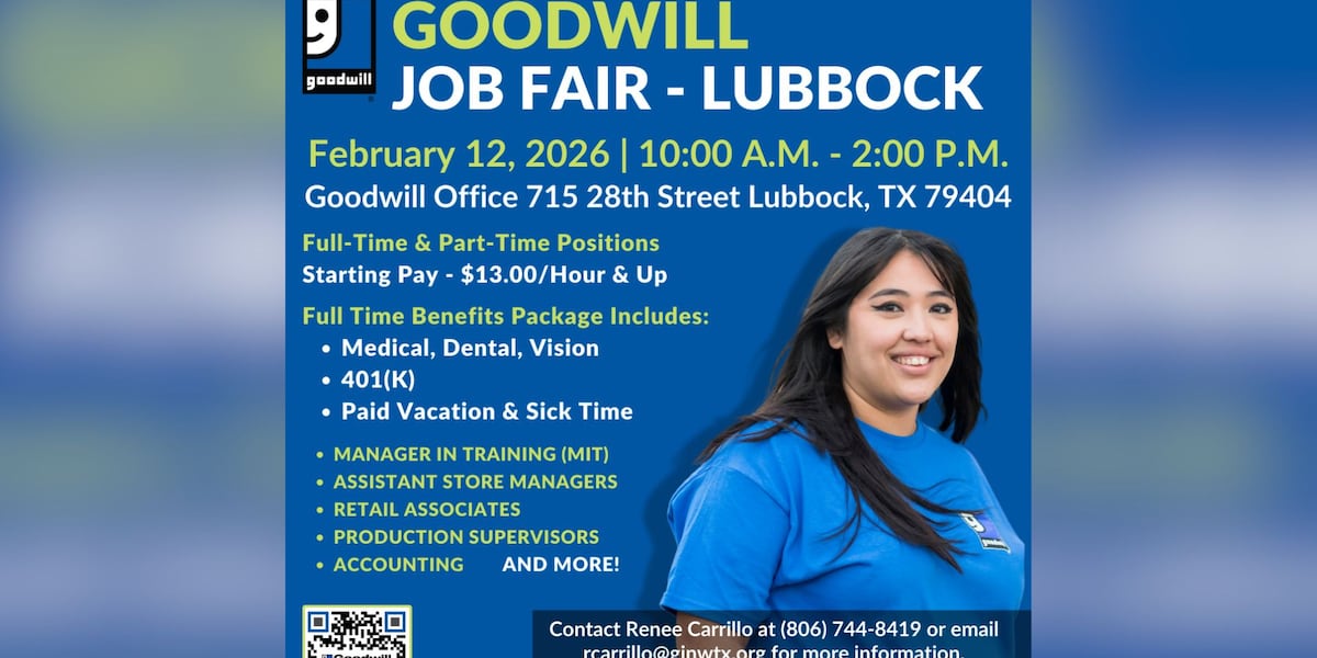 Goodwill Industries to host job fair Thursday in Lubbock