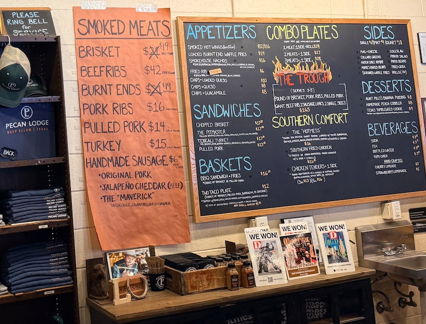 Your eyes aren't deceiving you: Those are brisket prices, lowered, at Pecan Lodge in...