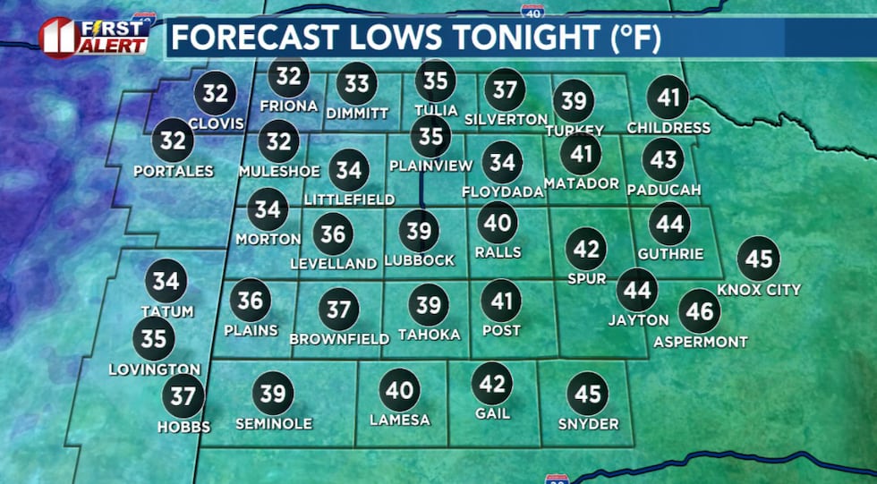 A little colder tonight into Wednesday morning.