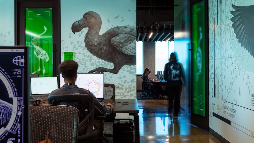 The Dallas, Texas headquarters of Colossal Biosciences, a startup that aims to bring various...