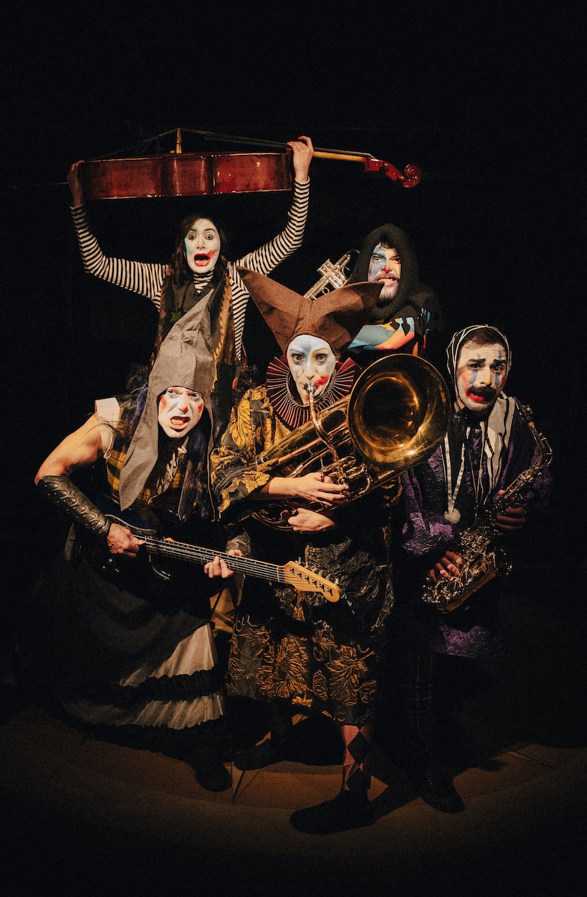 The clownish band is a highlight of "Blood Hammer Girl."