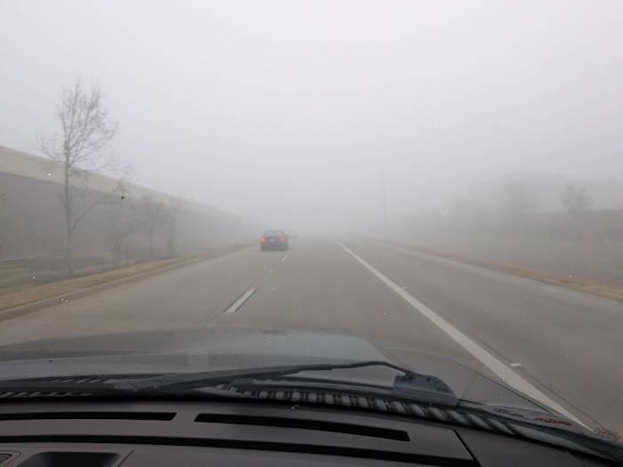 Foggy and warm with some rain in Houston this week