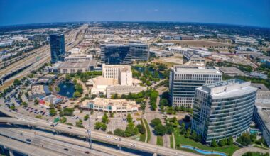 Plano texas offices and freeway