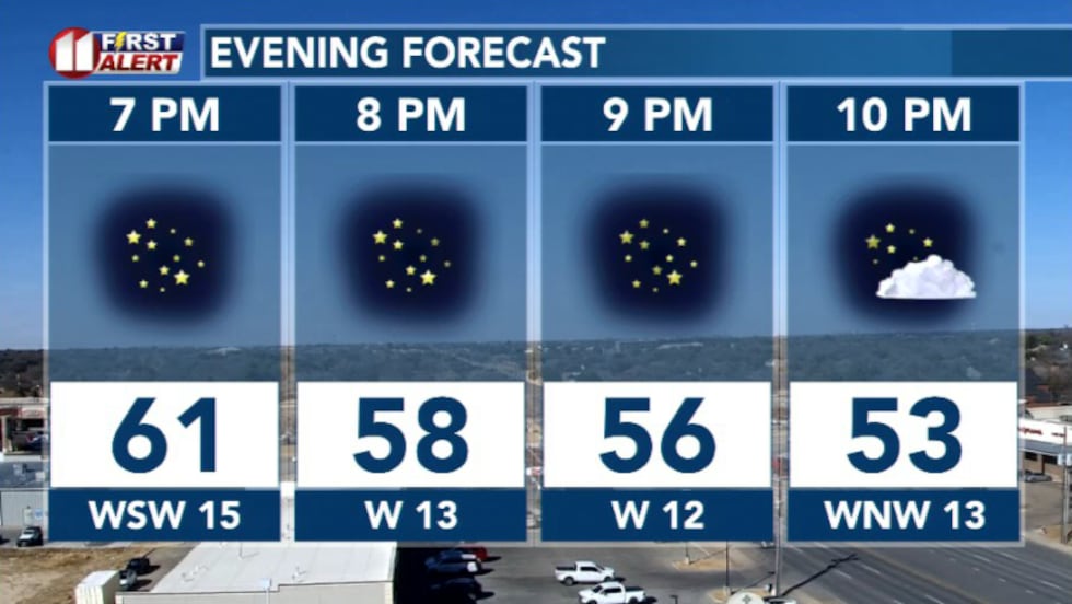 Hourly forecast tonight