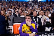 Los Angeles Lakers guard Luka Doncic became teary-eyed watching a tribute video about him...
