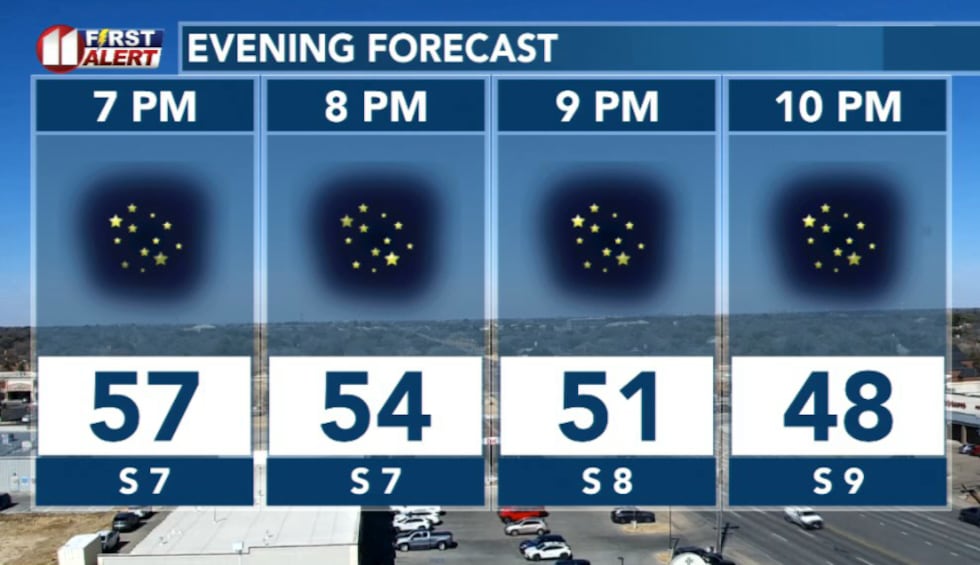 This evening will be calm and clear