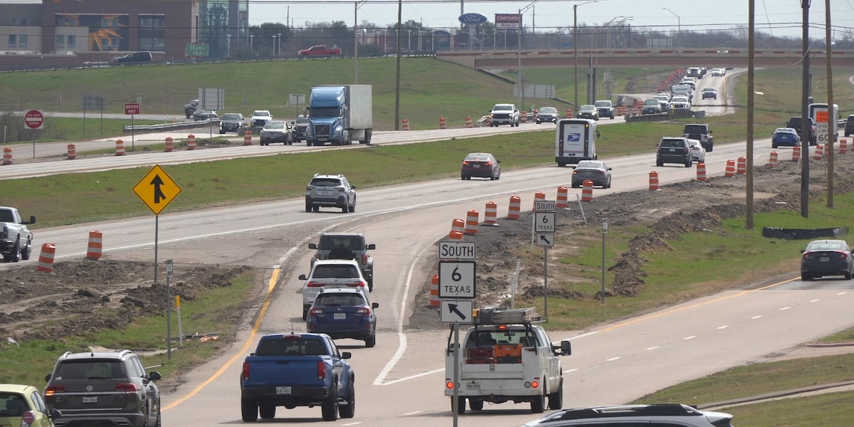 Texas Department of Transportation announces Big 6 lane closures for this week