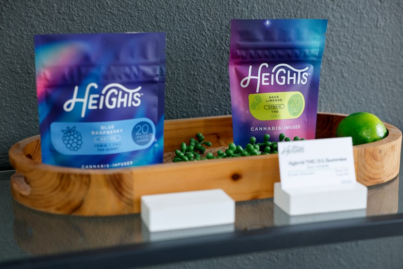 Cannabis-infused gummies are seen for sale at Goodblend medical marijuana dispensary,...