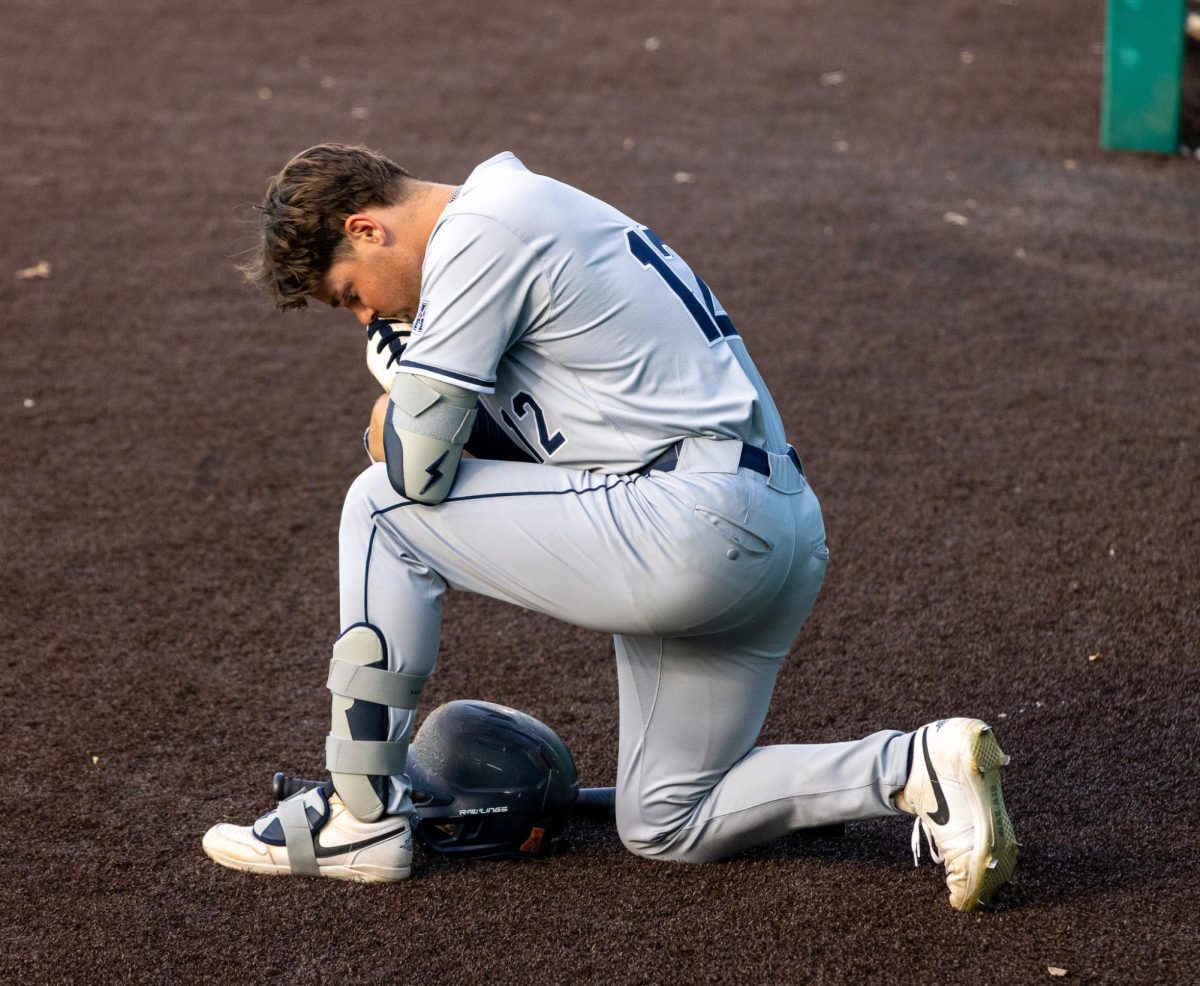 UTSA baseball outfielder Drew Detlefsen in the Roadrunners' 7-2 loss to Texas State Tuesday, Feb. 24, 2026, at Bobcat Ballpark in San Marcos, Texas. 