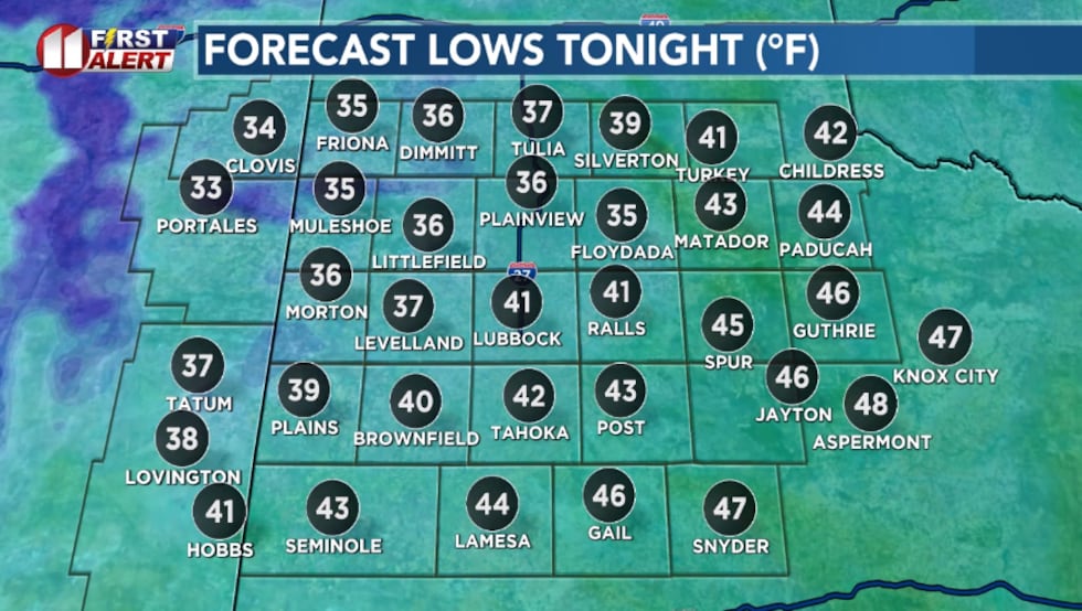 Mostly fair and a little colder tonight. Most areas will be about 10 degrees colder than...