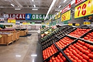 The produce section at the newly opened H-E-B in Forney, on Tuesday, Feb. 3, 2026. 