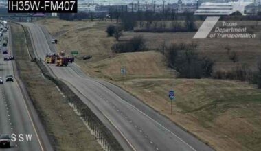One person was killed after a crash on southbound lanes of Interstate 35W north of Texas Motor Speedway on Sunday afternoon, police said.