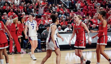 Texas Tech head coach Grant McCasland (Photo by Ron Johnson-Imagn Images)