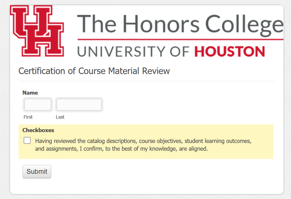 University of Houston Course Review