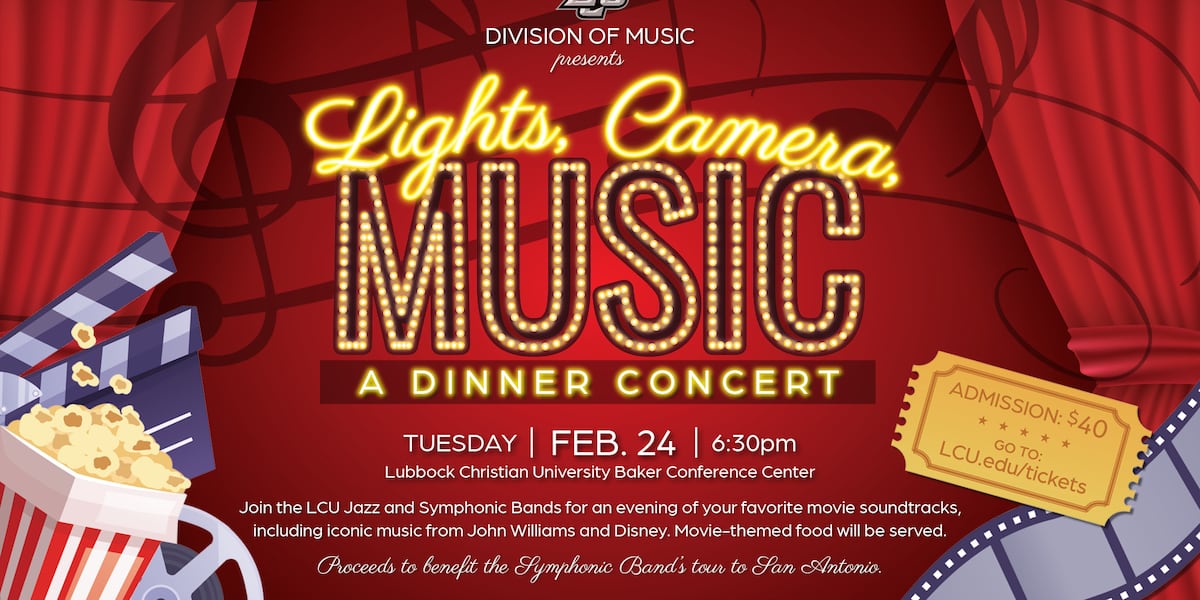 LCU Division of Music Presents “Lights, Camera, Music” Dinner Concert