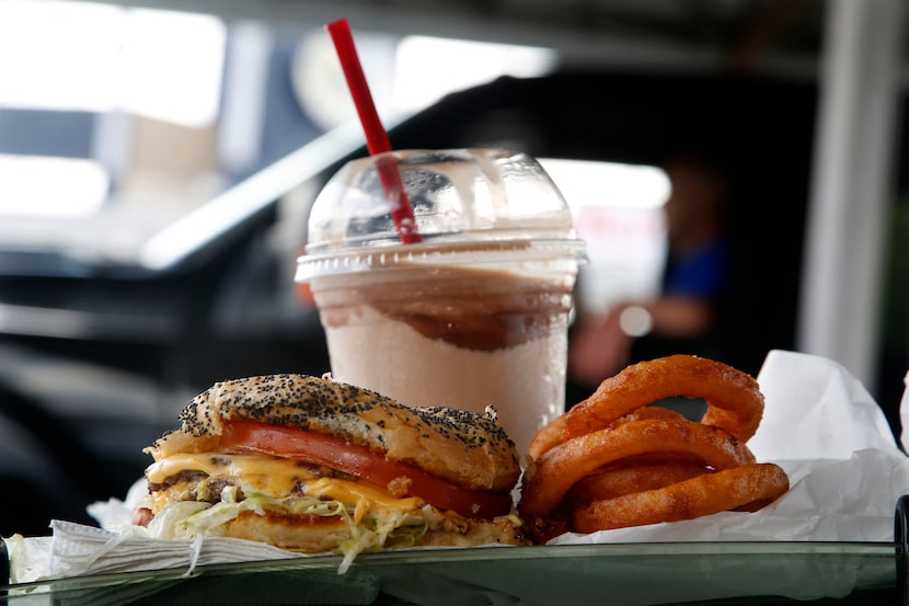 Snagging onion rings or a chocolate milkshake isn't a bad plan at Keller's.