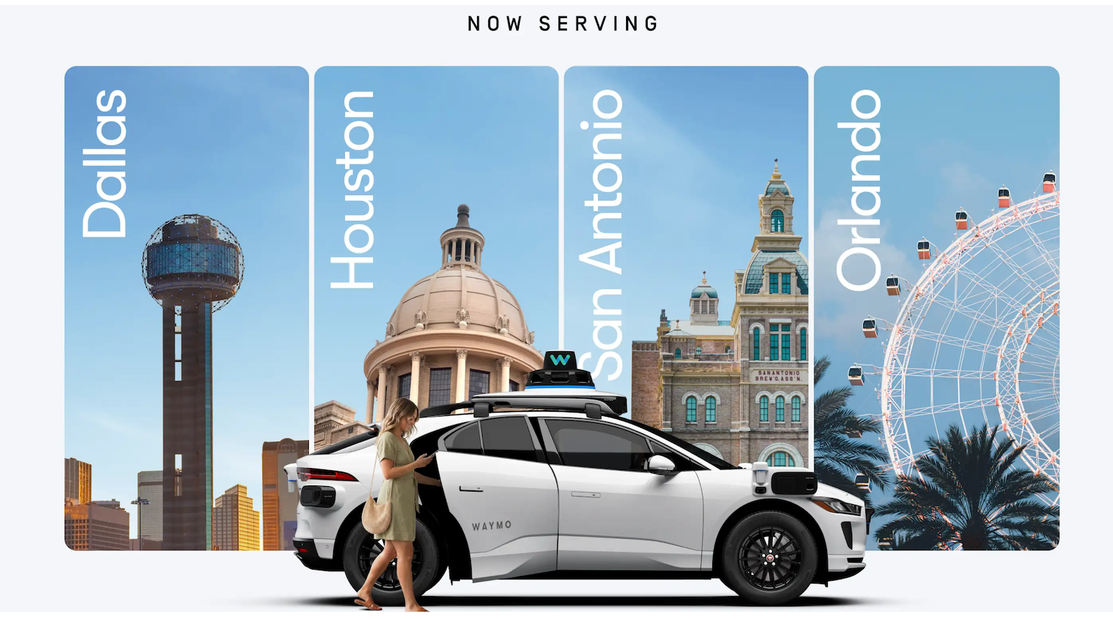 Waymo Opens Up Service in Orlando, Dallas, Houston, & San Antonio