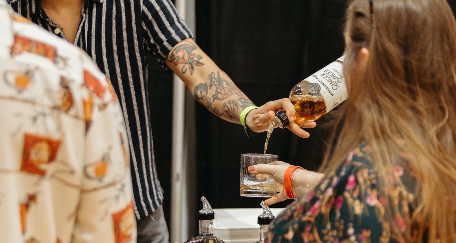 sample pours at Whiskey Riot