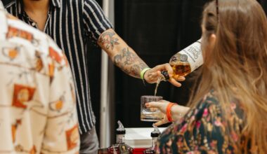 sample pours at Whiskey Riot