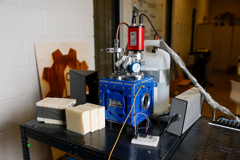13-year-old Aidan McMillan’s nuclear fusor pictured at Launchpad Incubator, Friday, Feb. 20,...