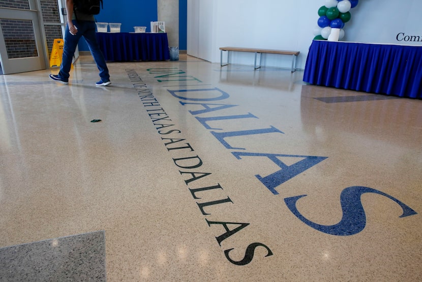 The floor inside the entryway of the Student Center Building opened on the campus of UNT...