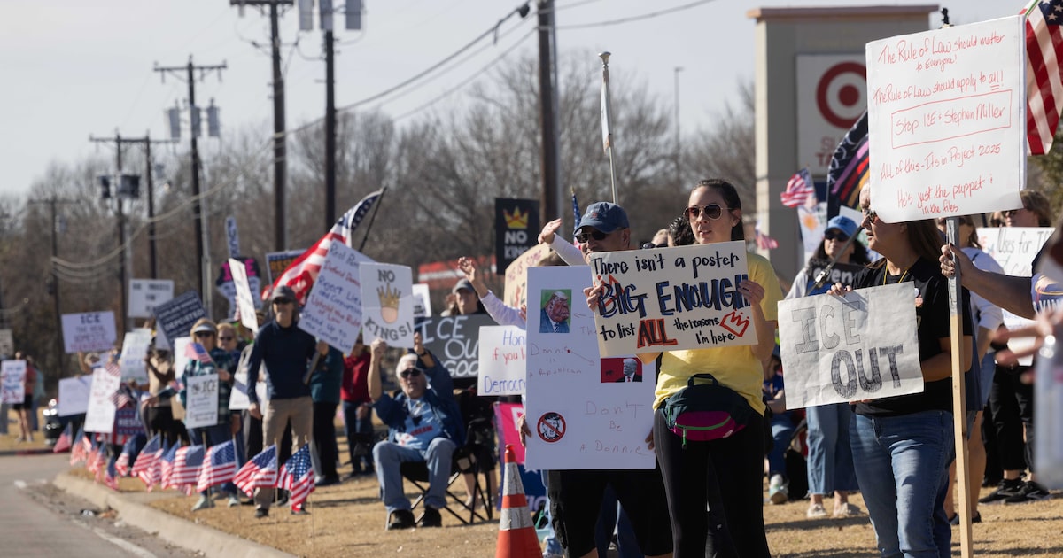 McKinney protest against ICE drew dozens of residents across Collin County