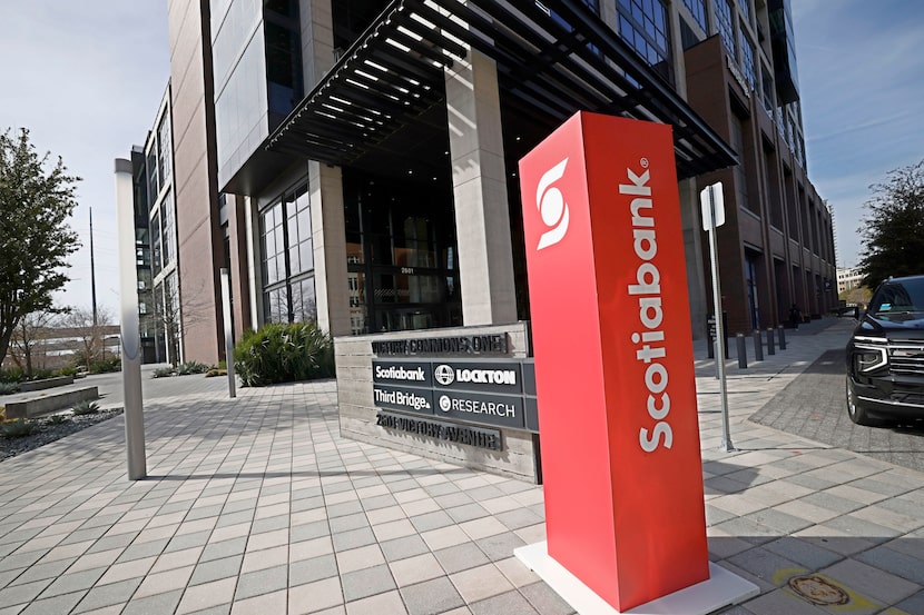 Scotiabank’s new regional hub in Dallas is seen, Wednesday, Feb. 25, 2026, in Dallas. 