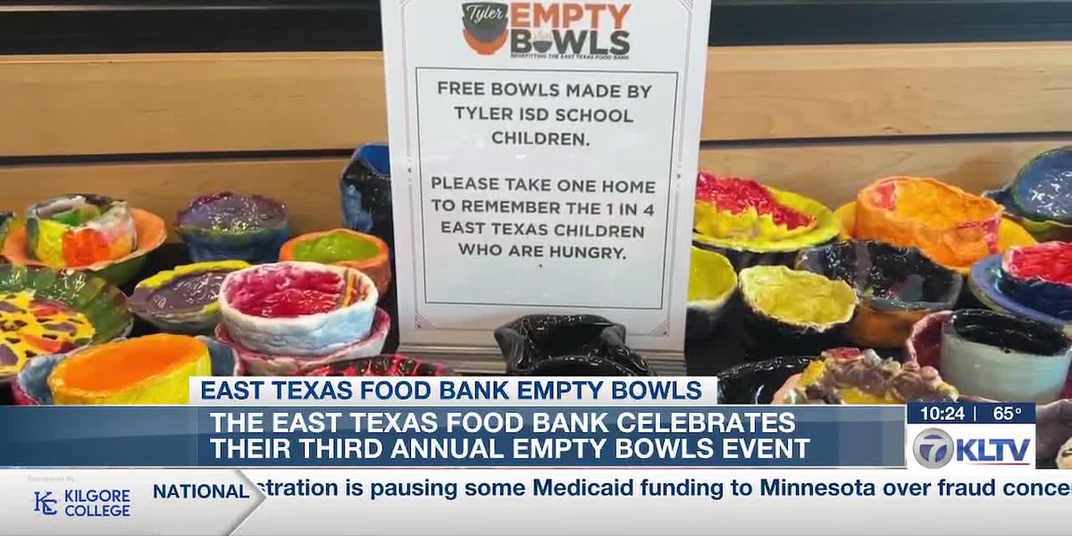Tonight the East Texas food bank celebrated their third annual empty bowls event.