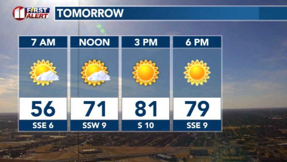 Tomorrow will be warm