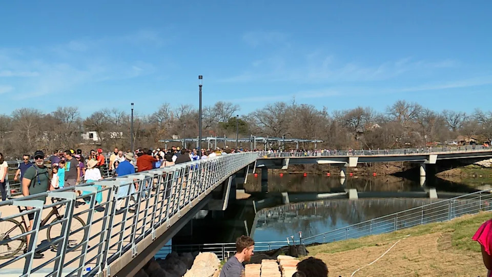 The grand opening of the Wishbone bridge in Austin, Texas, on Feb. 7, 2026. (KXAN Photo)