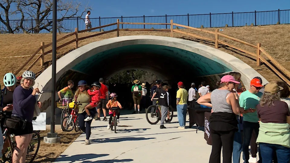 The grand opening of the Wishbone bridge in Austin, Texas, on Feb. 7, 2026. (KXAN Photo)
