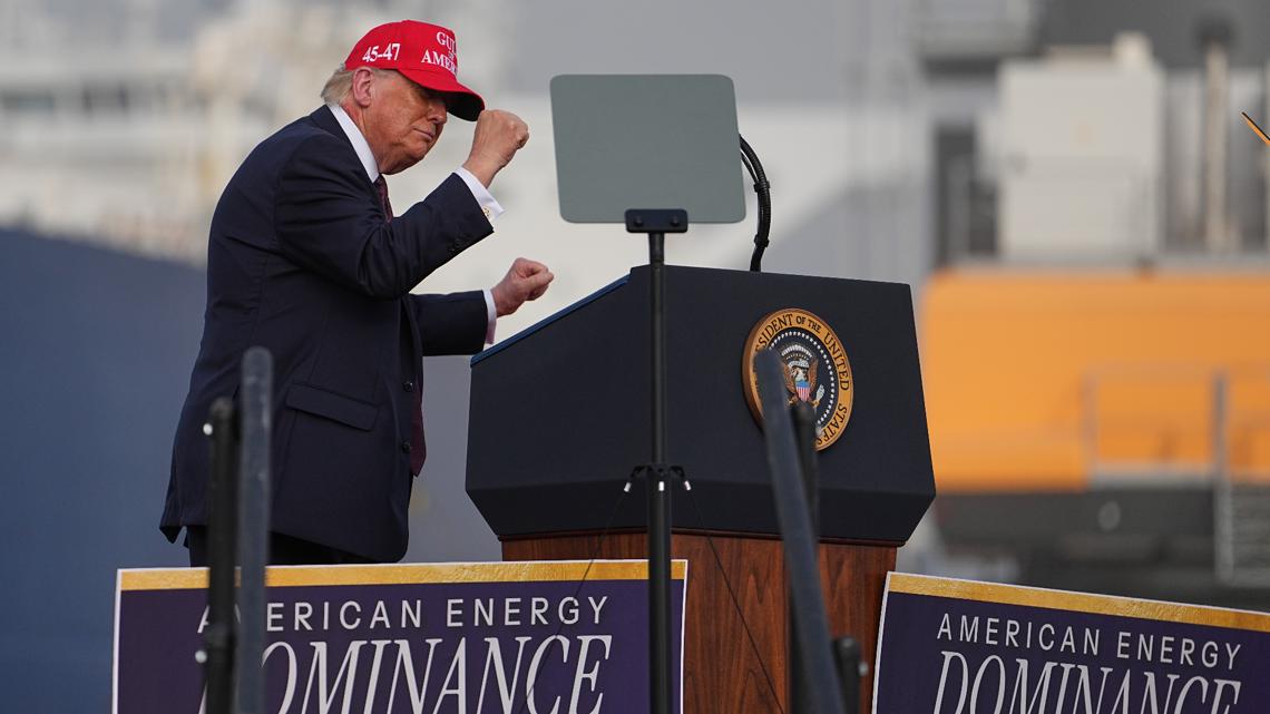 Trump visits Corpus Christi for rally, declines to endorse Cornyn, Paxton or Hunt in U.S. Senate primary race