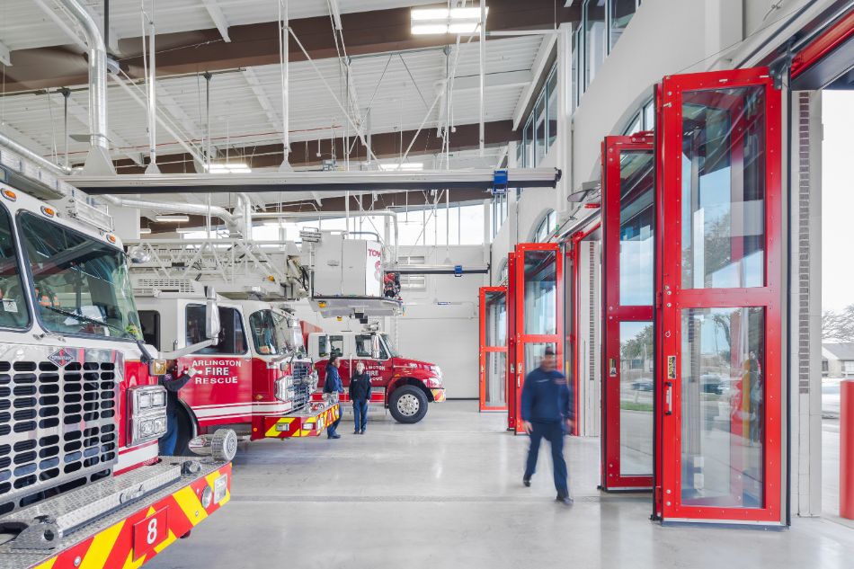 Interior of Fire Station No. 8 in North Arlington in 2026