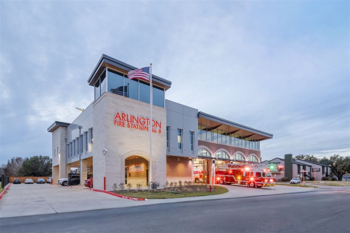 Exterior of Fire Station No. 8 in North Arlington in 2026