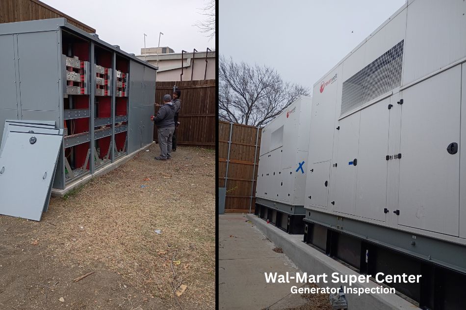 Planning and Development Services inspects newly installed permanent generators at Wal-Mart Super Center on South Cooper Street ahead of the winter weather.