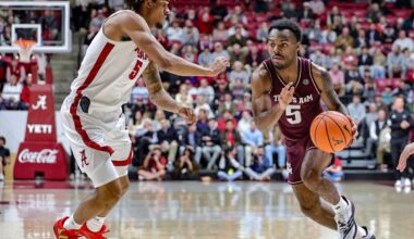 Tide Backcourt Topples Texas A&M in Coleman Coliseum