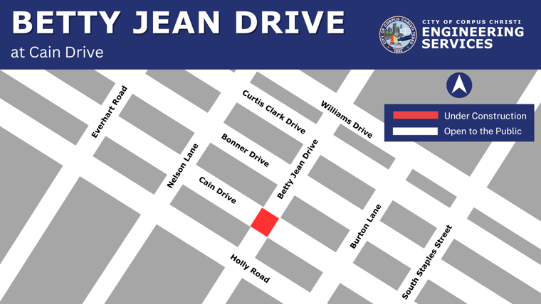 Map showing road closure.