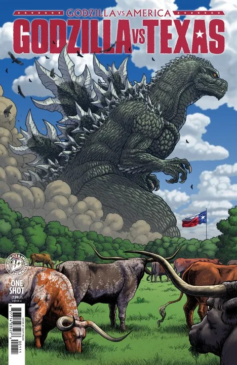 One of the covers for Godzilla vs. Texas, illustrated by Texan Matt Frank. (IDW Publishing/Matt Frank)