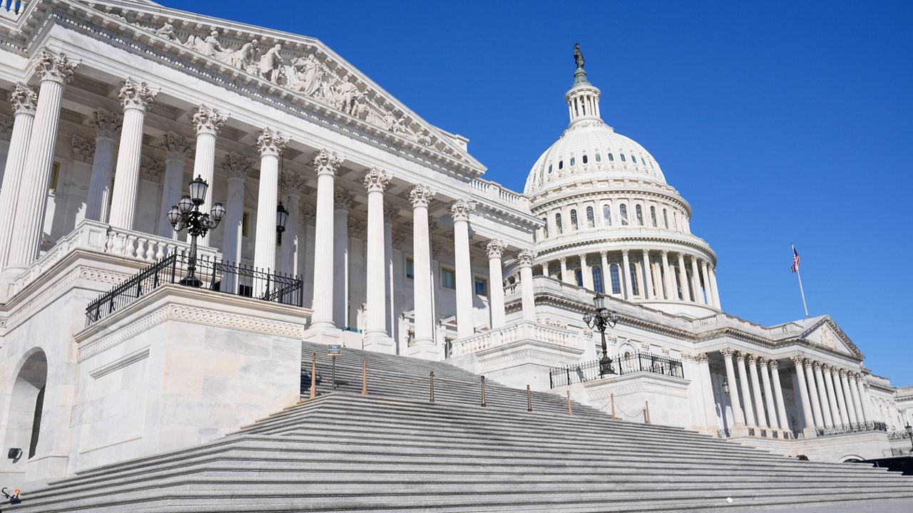 The U.S. Capitol is seen Tuesday, Feb. 24, 2026, in Washington. (AP Photo/Mariam Zuhaib)
