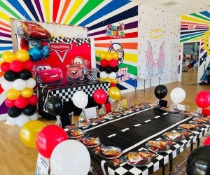 Cars themed party. Cheeky Monkeys
