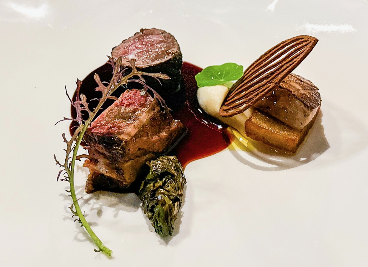 Dry-aged elk and antelope rib pastrami from Carte Blanche.