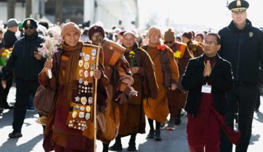 After walking 2,300 miles for peace, a group of Buddhist monks will celebrate the journey in Fort Worth
