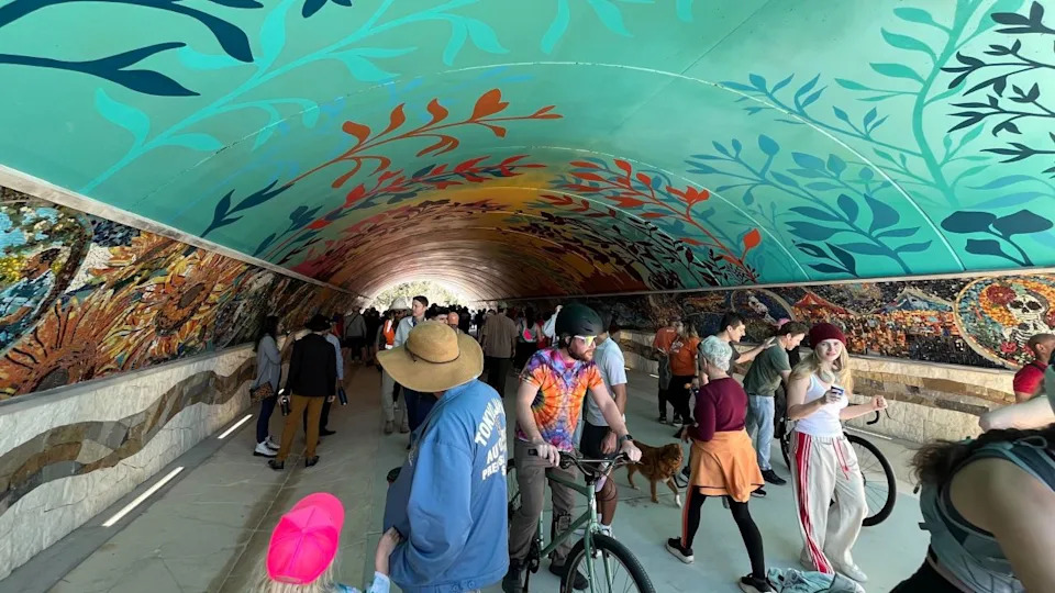 The grand opening of the Wishbone bridge in Austin, Texas, on Feb. 7, 2026. (KXAN Photo)