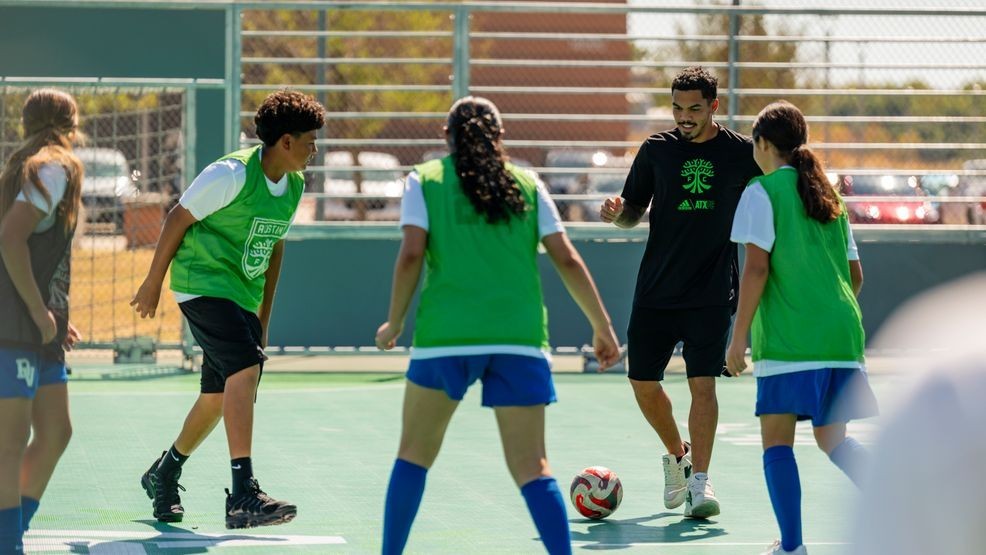 Images from the Del Valle Mini-Pitch Grand Opening at Dailey Middle School in Del Valle , Texas, on Tuesday October 14, 2025. (Photo by Jacob Gonzalez/Austin FC)