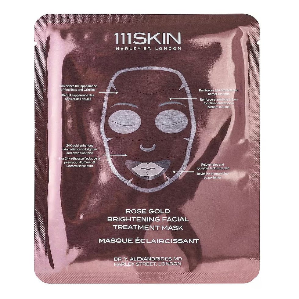 Rose Gold Brightening Facial Treatment Mask 5 Pack