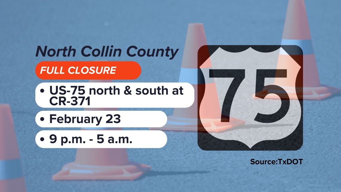 Overnight shutdown: All lanes of US 75 to close in Collin County